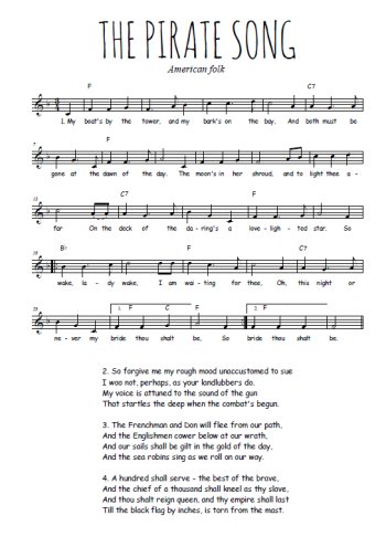 The pirate song